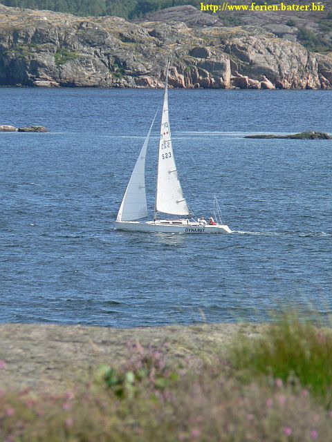 Segelboot auf der Insel Orust, an der Westküste von Schweden
